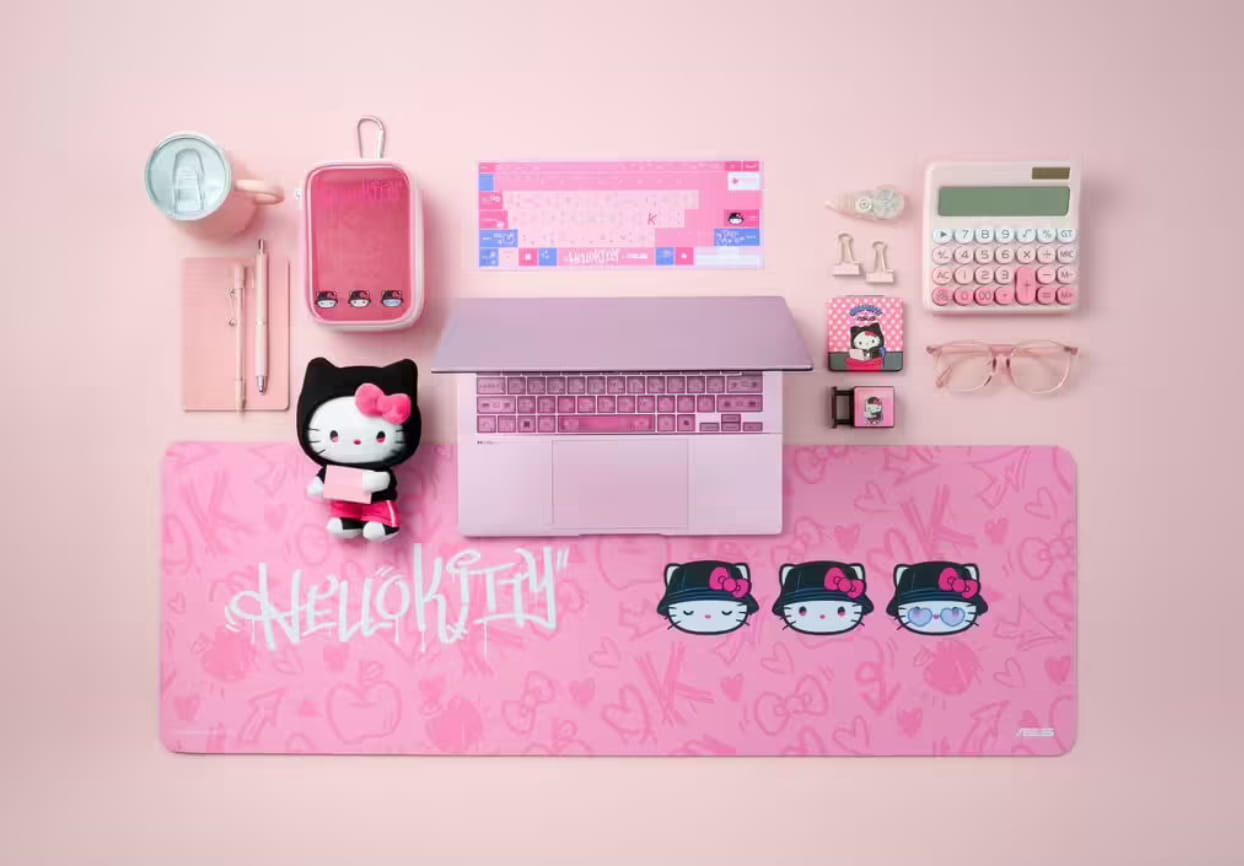 华硕Vivobook S14莓果粉限定版上市 联名Hello Kitty赠专属礼包